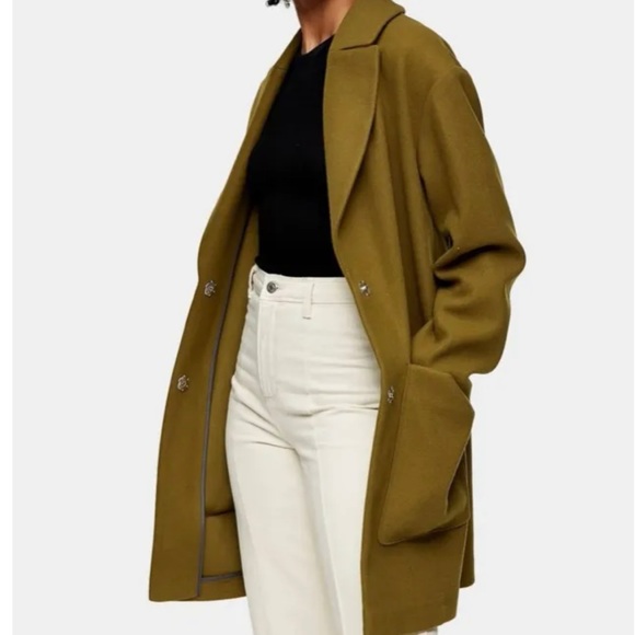 Topshop olive coat (women) - Picture 2 of 6